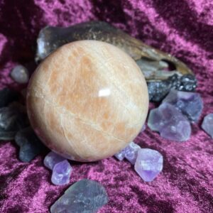 Peach moonstone sphere