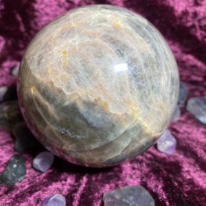 Black moonstone sphere
